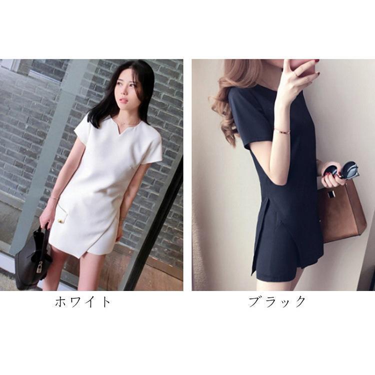 セットアップ レディース 40代 夏 きれいめ 半袖 上下セット 無地 シフォン 大きいサイズ 通勤 OL 韓国風 オシャレ ゆったり 2色