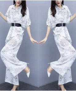 夏新品 レディースパンツスーツ セットアップ 　フォーマル　 パンツドレス オシャレ オフィス 着痩せ 通勤 　優美な