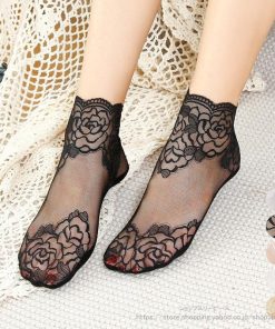 レースショートソックス ３点入り レディース シースルー シアー 花柄 レース 脱げにくい フットカバー ソックス 靴下 浅履き インナーソックス