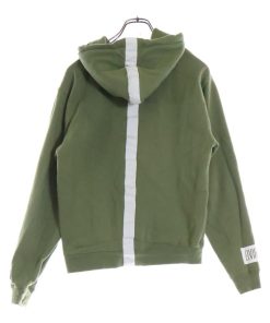 ELVIRA エルビラ ロゴプリント コットンポリ スウェット プルオーバーパーカー グリーン
