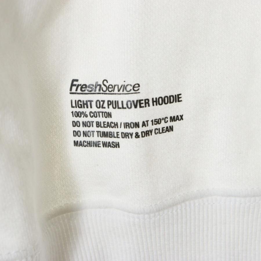 FreshService フレッシュサービス LIGHT OZ PULLOVER HOODIE ライトオンス スウェット プルオーバーパーカー ホワイト FSC241-70130B - 画像 (3)