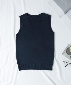 【タイムセール】スクールベスト レディース 制服 学生服 スクール Vネック 重ね着 体型カバー シンプル 通学 春 秋 ゆっとり 高校生 中学生 ニット 可愛い