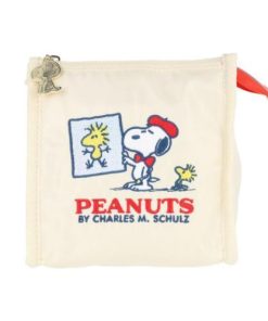PEANUTS スヌーピー コスメポーチ スタンドポーチ Bon Voyage! アイボリー ピーナッツ サンスター文具