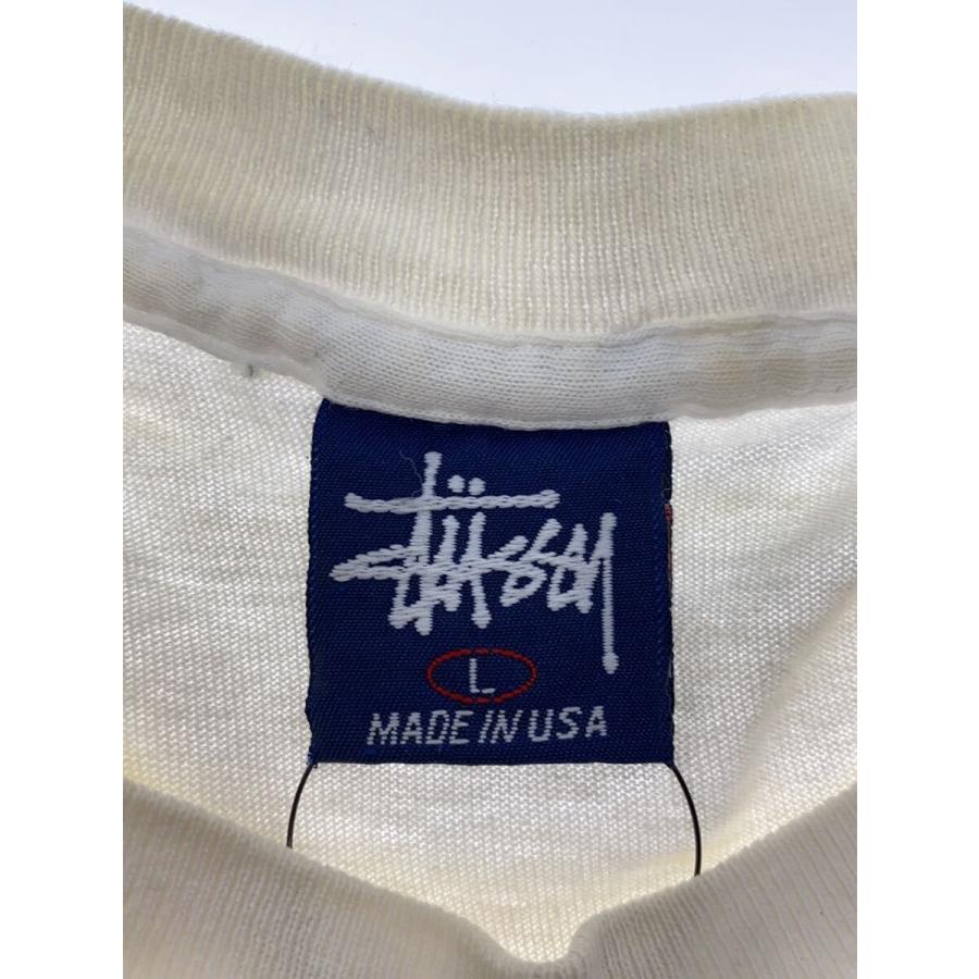 STUSSY◆Tシャツ/L/コットン/WHT - 画像 (2)