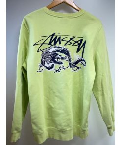 STUSSY◆スウェット/M/コットン/GRN/Z3000SAS18/左袖シミ有