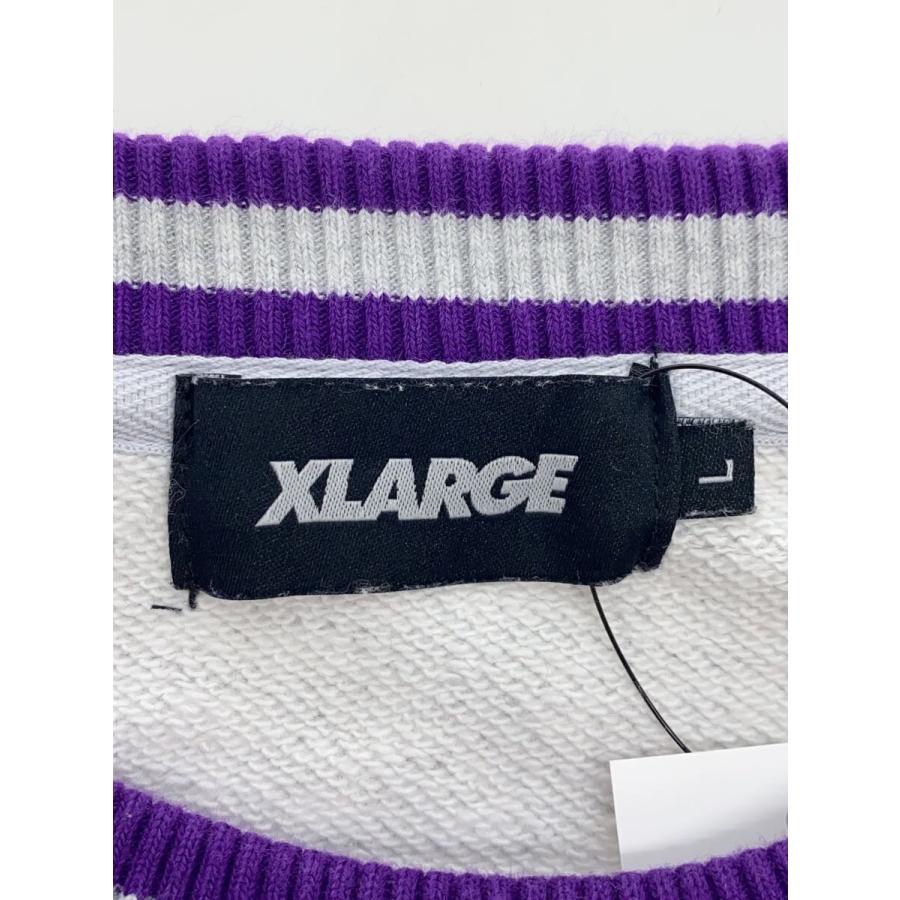 X-LARGE◆RETRO CREW NECK/切替デザイン/スウェット/L/コットン/GRY/101223012011 - 画像 (2)