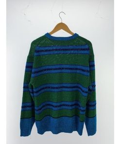 MAISON SPECIAL◆ニット・セーター(厚手)/FREE/ポリエステル/GRN/ボーダー/21222365306//