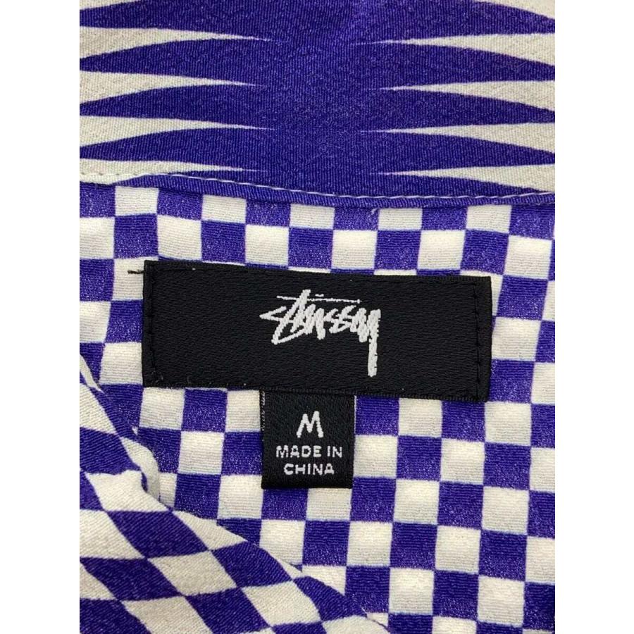 STUSSY◆半袖シャツ/M/レーヨン/PUP/総柄/1110165// - 画像 (2)