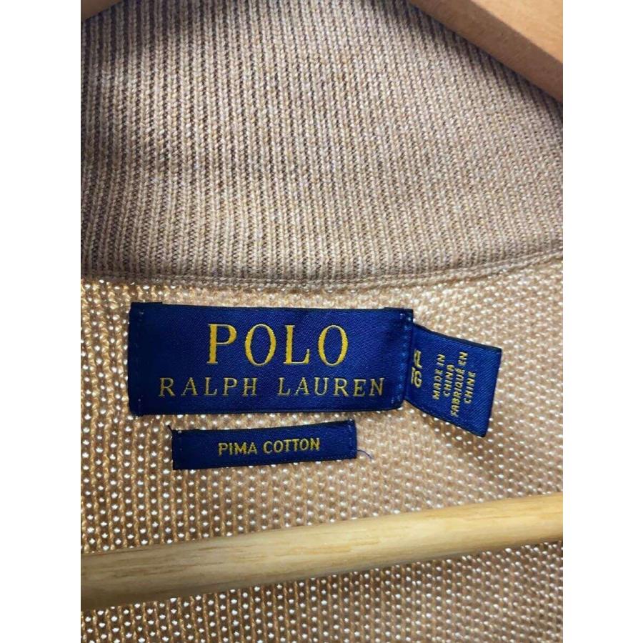 POLO RALPH LAUREN◆ニット・セーター(厚手)/XL/コットン/BEG/無地 - 画像 (2)