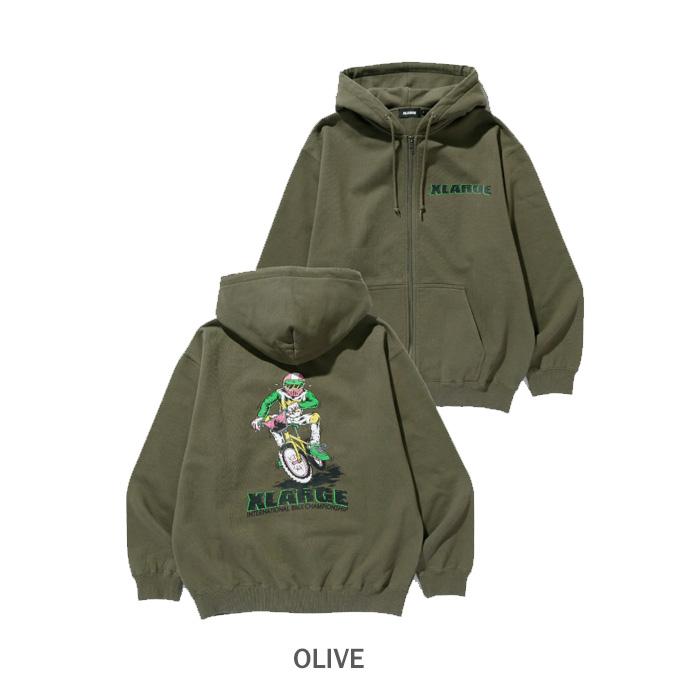 XLARGE エクストララージ RIDING ZIP HOODED SWEATSHIRT 101253012010 ライディング ジップ フーデッド スウェットシャツ メンズ 羽織 正規取扱店 - 画像 (2)