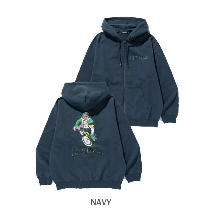 XLARGE エクストララージ RIDING ZIP HOODED SWEATSHIRT 101253012010 ライディング ジップ フーデッド スウェットシャツ メンズ 羽織 正規取扱店 - 画像 (3)