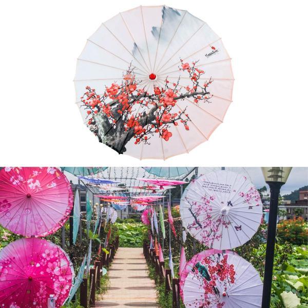 中国の油紙傘 32 インチシルク傘コスプレパーティー結婚式スタイル H