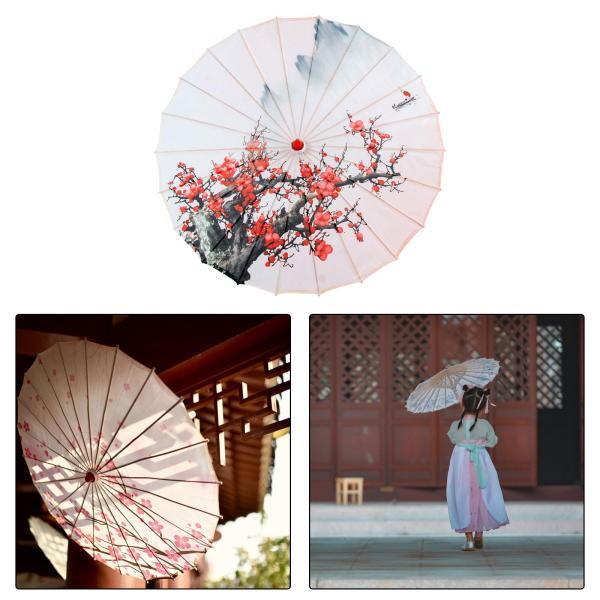 中国の油紙傘 32 インチシルク傘コスプレパーティー結婚式スタイル H - 画像 (3)