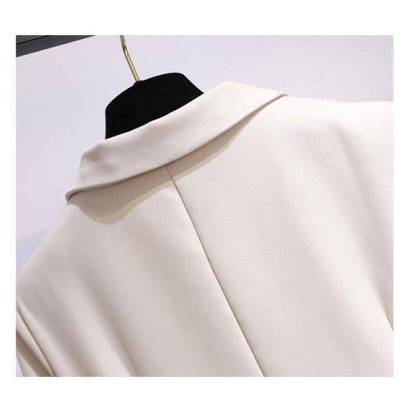 【特価】ワンピーススーツ レディース 40代 きれいめ ロング丈 長袖 春秋 プリーツスカート エレガント結婚式 通勤 フォーマル 着やせ入学式 - 画像 (5)