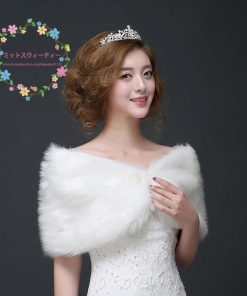 【大特価】ファーショール結婚式ボレロ白ウェディングファーショールドレス成人式パーティー大判ストールファーケープレディースお呼ばれ秋冬