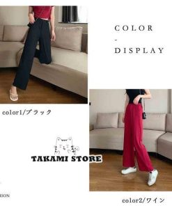 パンツ スーツ スーツパンツ ワイドパンツ ストレートパンツ スラックスパンツ レディース 着痩せ プルオーバー ロング スラックス 通勤 オフィス