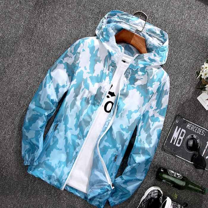 UVパーカー ウィンドブレーカー 迷彩グラデーション シースルー シアー 長袖 紫外線対策 UVカット 羽織り - 画像 (5)