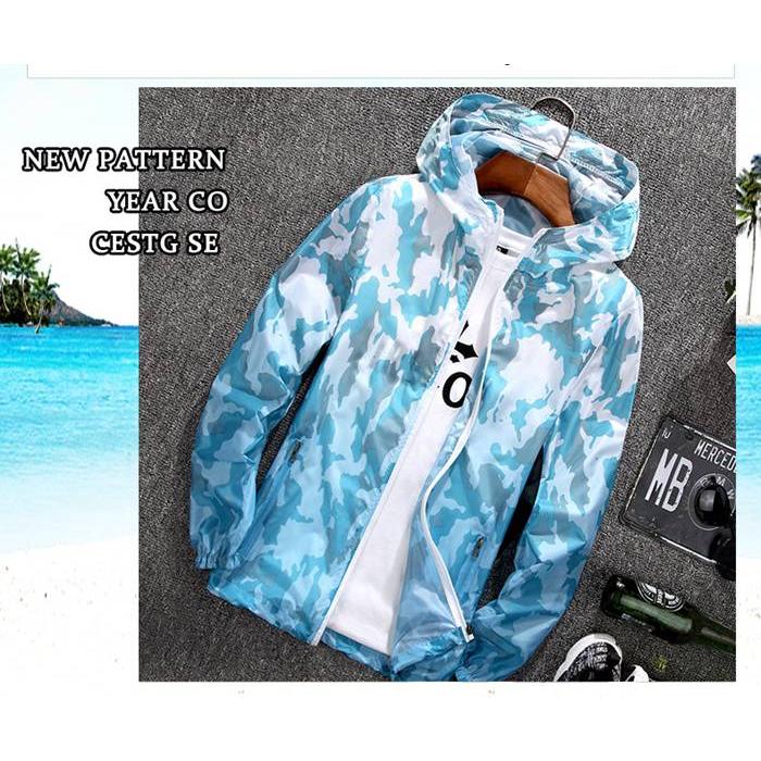 UVパーカー ウィンドブレーカー 迷彩グラデーション シースルー シアー 長袖 紫外線対策 UVカット 羽織り - 画像 (8)