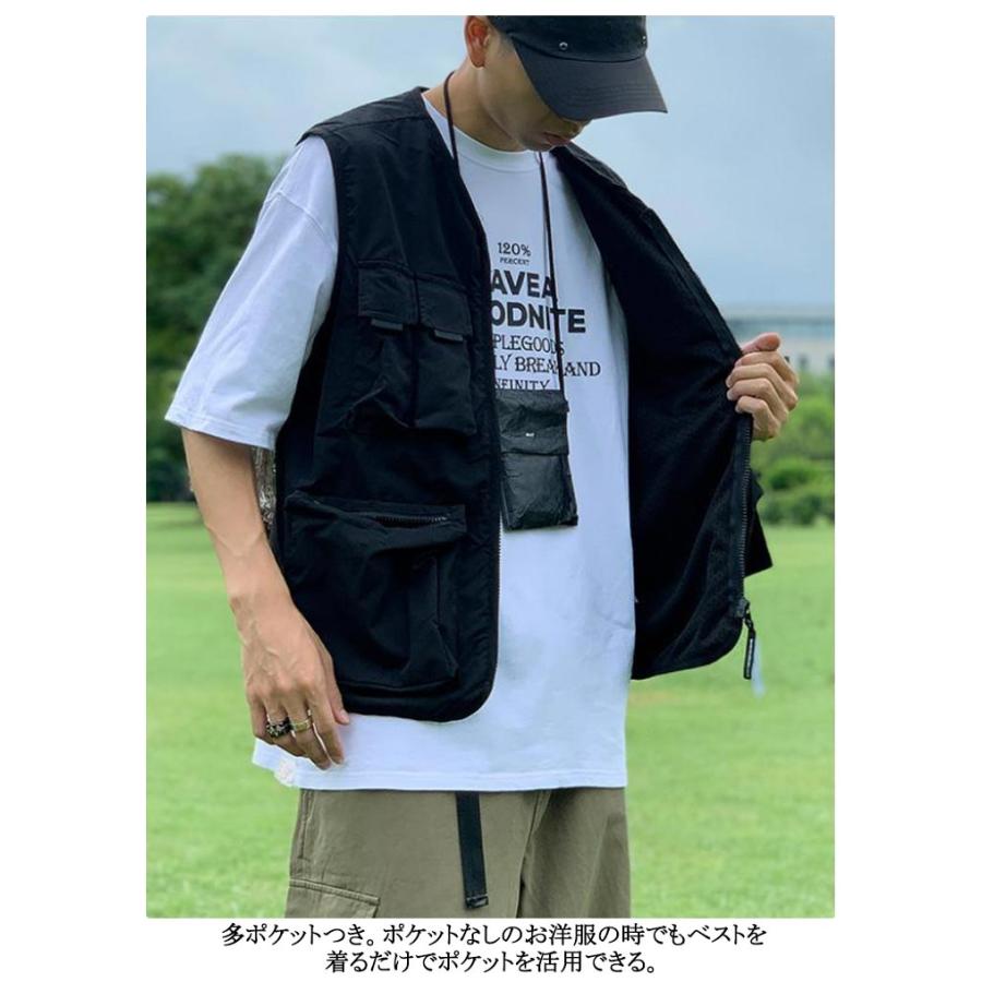 撮影 多ポケットベスト ミリタリー メンズ 仕事 アウトドア ベスト レディース アウター 男女兼用 作業着 作業服 フィッシングベスト - 画像 (8)