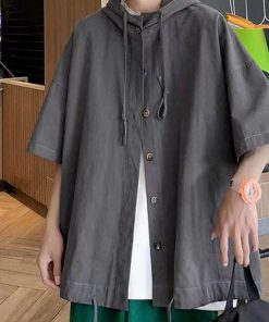 半袖 パーカー 男女兼用 前開き 無地パーカー はおり トップス 夏 サマーパーカー フード付き UVカット 薄手 半袖パーカー