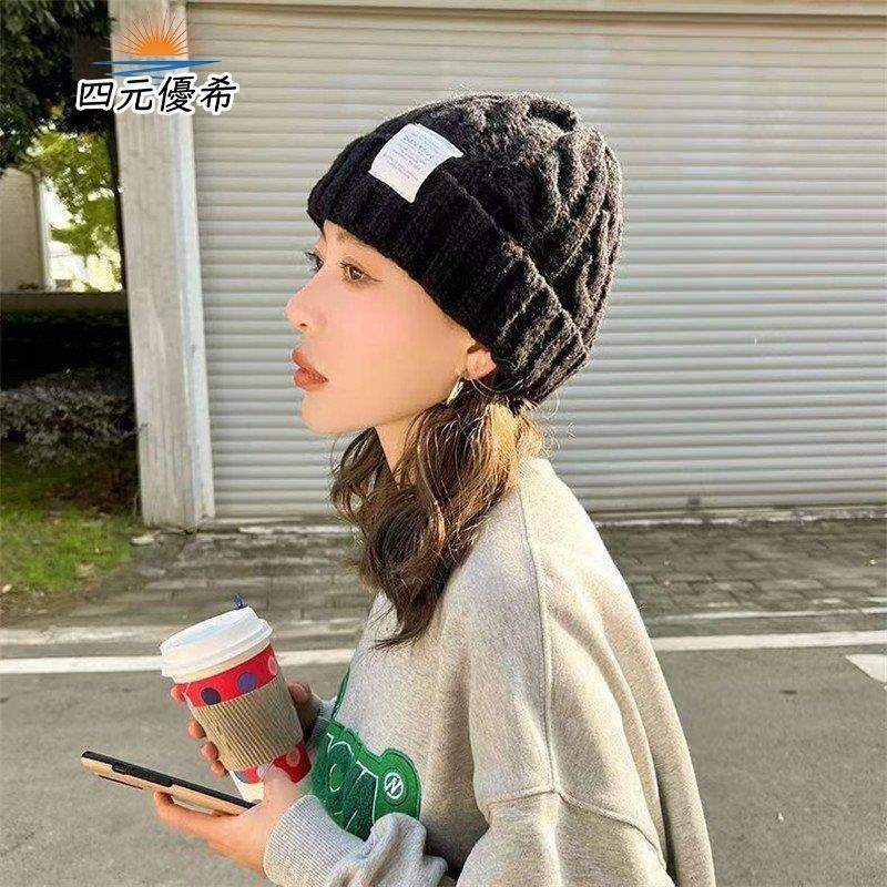 【特価】ニット帽 帽子 レディース ニットキャップ ニット帽子 厚手 シンプル 無地 暖か 小顔効果 防寒 白髪隠し アウトドア 秋冬 韓国風 きれいめ 新作 - 画像 (3)