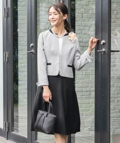 東京ソワール 50％OFF セレモニースーツ ママスーツ 入学式 卒業式 七五三 ツイード ワンピース ジャケット セットアップ  着回し ３点セット 9-15号 7808340