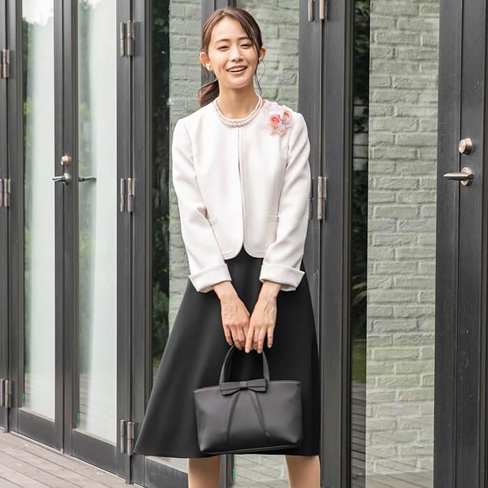 東京ソワール 50%OFF セレモニースーツ ママスーツ 入学式 卒業式 七五三 ツイード ワンピース ジャケット セットアップ 着回し 3点セット 9-15号 7808340 - 画像 (4)