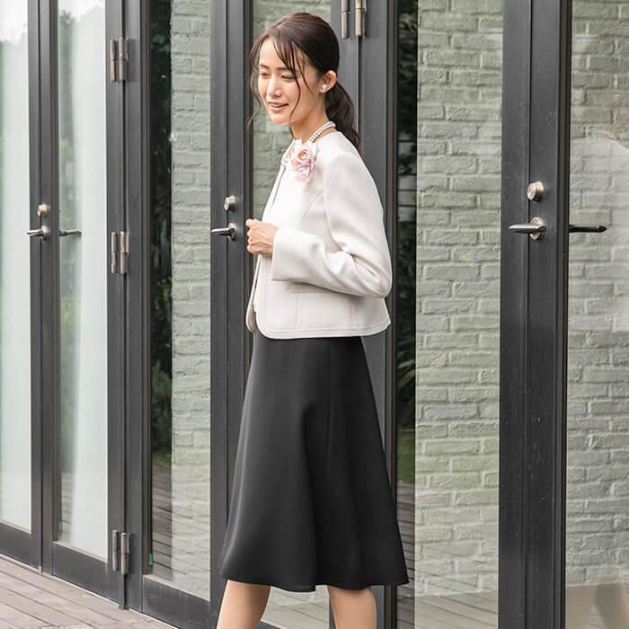 東京ソワール 50%OFF セレモニースーツ ママスーツ 入学式 卒業式 七五三 ツイード ワンピース ジャケット セットアップ 着回し 3点セット 9-15号 7808340 - 画像 (6)