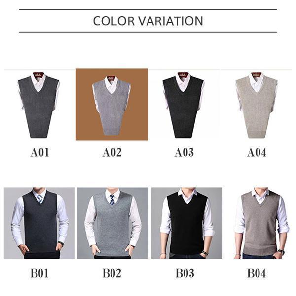 ニットベスト メンズ 秋 チョッキ トップス ビジネス Vネック アウター 重ね着 レイヤード風 コーデ単品 通勤 スリム おしゃれ 上品