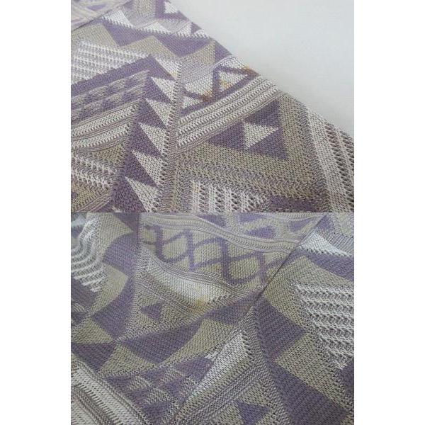 ジャックニコラウス Jack Nicklaus 長袖 ニット セーター L 紫 パープル系 幾何学模様 総柄 メンズ - 画像 (8)