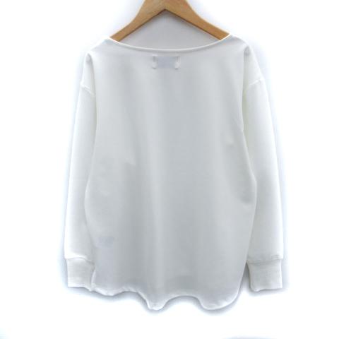 NANO universe ナノユニバース nano カットソー 長袖 ラウンドネック F 白 ホワイト /SM21 メンズ