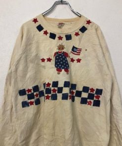 JERZEES プリント スウェット トレーナー XL ホワイト ジャージーズ アメリカ製 裏起毛 古着卸 アメリカ仕入 a601-5926