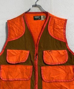 SAFTBAK ハンティングベスト L〜 キャメル ネオンオレンジ アメリカ製 古着卸 アメリカ仕入 a702-6528