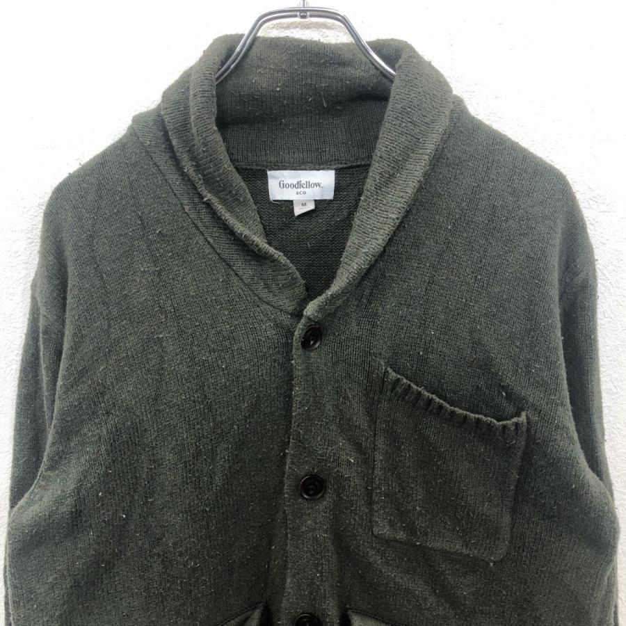 Goodiellow ニットカーディガン Mサイズ グッドイエロー カーキ 古着卸 アメリカ仕入 t2210-3193
