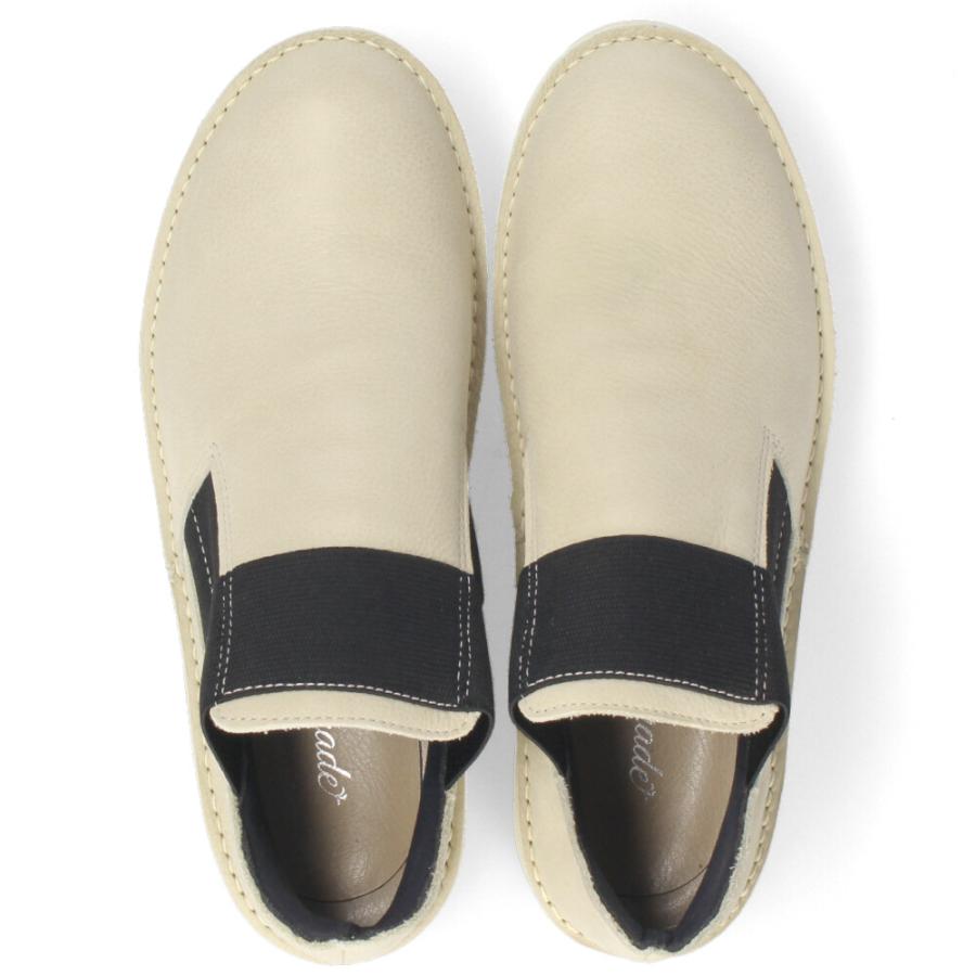 Parade スリッポン レディース 疲れにくい はっ水 本革 幅広 ゆったり 日本製 コンフォートシューズ 4E 軽量 靴 ブラック 黒 キャメル アイボリー 7307 パレード - 画像 (5)