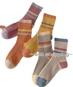 靴下 レディース クルーソックス 5足 セット おしゃれ 無地 ソックス 秋 冬 夏 春