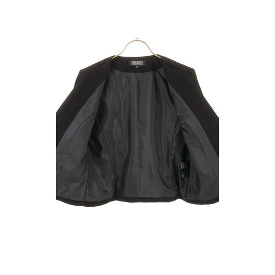 AOYAMA 【洋服の青山】ブラックフォーマルスーツ ワンピース 喪服 レディース 春夏秋冬 黒無地 大きいサイズ 2点セット アンサンブル ジャケット 冠婚葬祭 セレモニー - 画像 (3)