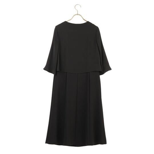 AOYAMA 【洋服の青山】ブラックフォーマルスーツ ワンピース 喪服 レディース 春夏秋冬 黒無地 大きいサイズ 2点セット アンサンブル ジャケット 冠婚葬祭 セレモニー - 画像 (7)