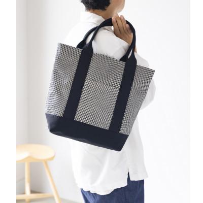 ふるさと納税 豊川市 三河木綿刺子織バッグ sasicco OBIトート (黒) - 画像 (2)