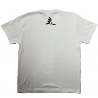 ふるさと納税 和泉市 手描きTシャツ 仏画 文殊菩薩 白 (半袖 Mサイズ)