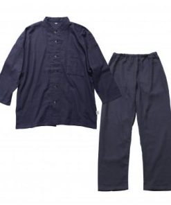 ふるさと納税 京田辺市 moun　3重ガーゼ　メンズパジャマ　綿100%　ドルマン　日本製　Lサイズ　ネイビー