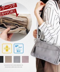 ショルダーバッグ レディース 小さめ 肩掛け 大人 軽量 撥水 お財布機能付き ファスナー シンプル 旅行 コンパクト 整理整頓 軽い 鞄 かわいい 婦人 春 夏 秋 冬