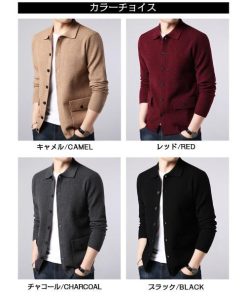 ホームアイホーム カーディガン 在庫処分 メンズ ニット 襟付き セーター おしゃれ 秋服 冬服 春 ビジネス アウター カジュアル