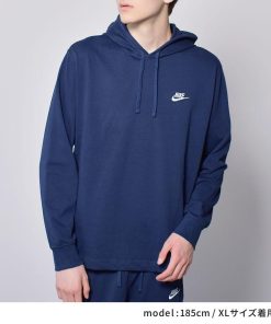 NIKE ナイキ パーカー メンズ クラブ プルオーバー フーディジャージ BV2750 ネイビー トップス ブランド スポーツ スポーティ 爆買