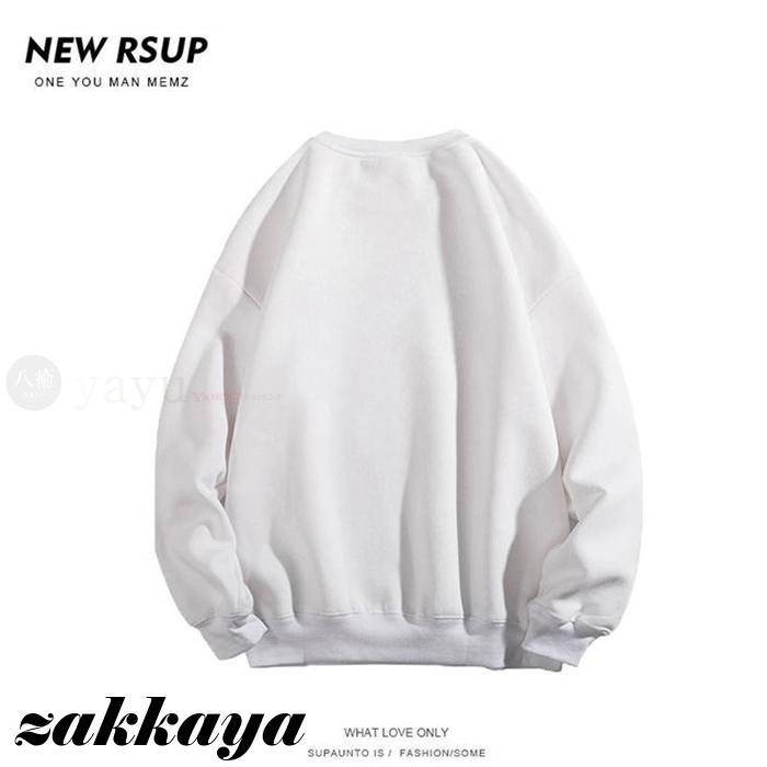 トレーナー メンズ 裏起毛 長袖 クルーネック 文字ロゴ ビッグシルエット パーカー フードなし プルオーバー ゆったり トップス - 画像 (6)